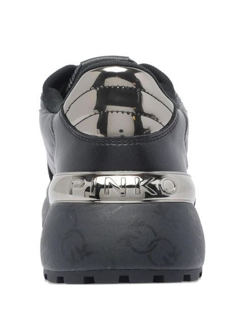 PINKO metallic-panel chunky-sole sneakers - Black