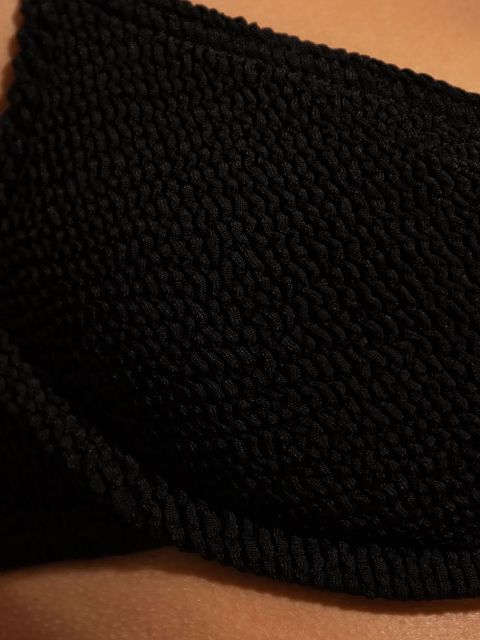 Bond-eye Gracie crinkled bikini top - Black