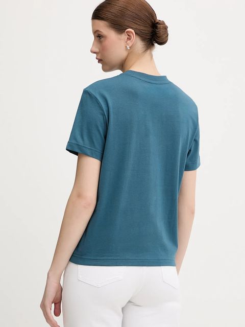 Calvin Klein Jeans t-shirt bawełniany damski kolor turkusowy LV047C912G - zdjęcie produktu nr 2