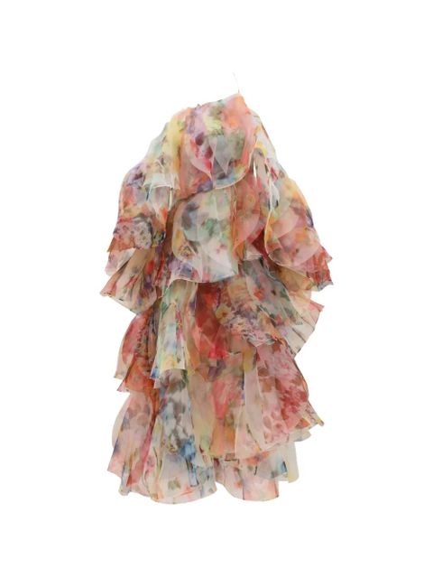 ZIMMERMANN Luna ruffled floral-print dress - Orange - zdjęcie produktu nr 1