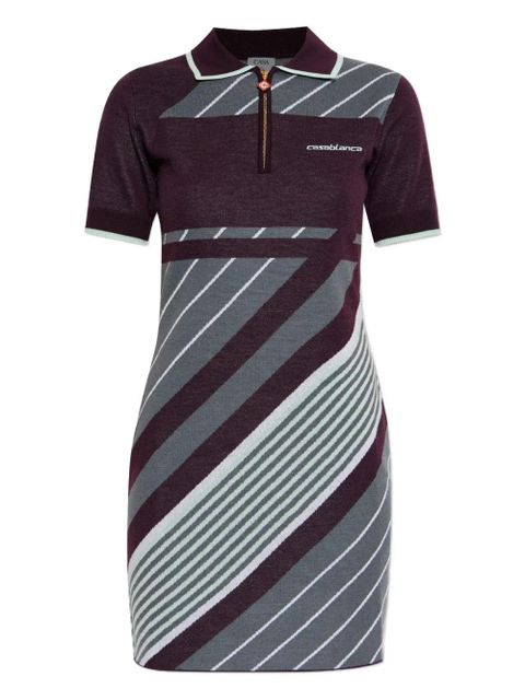 Casablanca striped polo dress - Grey - zdjęcie produktu nr 1