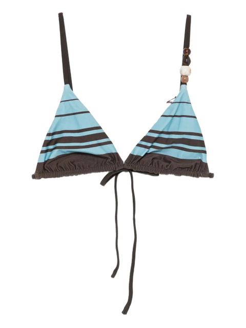 SIR. striped beaded beachwear top - Blue - zdjęcie produktu nr 1