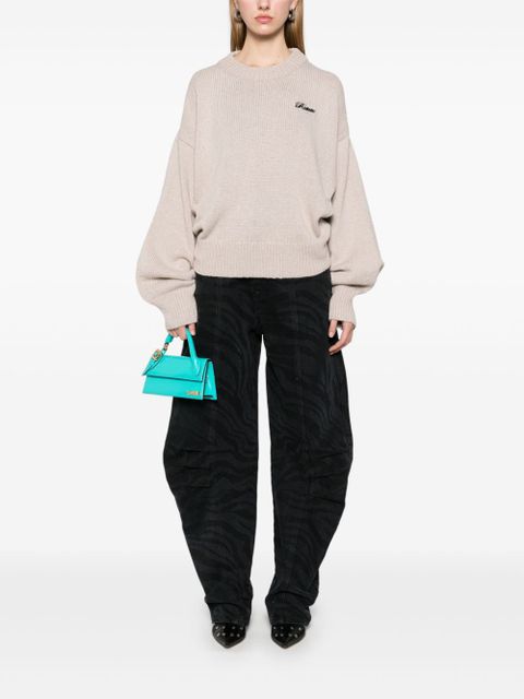 ROTATE BIRGER CHRISTENSEN ribbed-knit crew-neck sweater - Neutrals