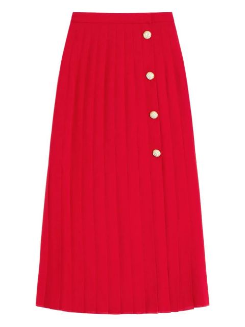 Valentino Garavani georgette midi skirt - Red - zdjęcie produktu nr 1