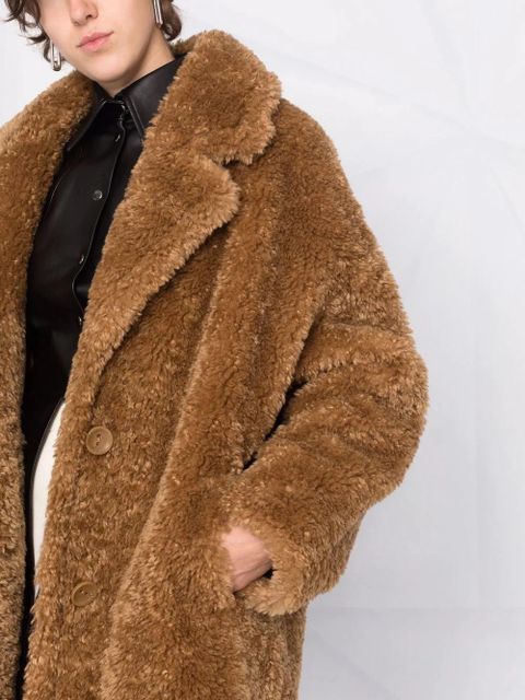 STAND STUDIO oversized faux fur coat - Brown