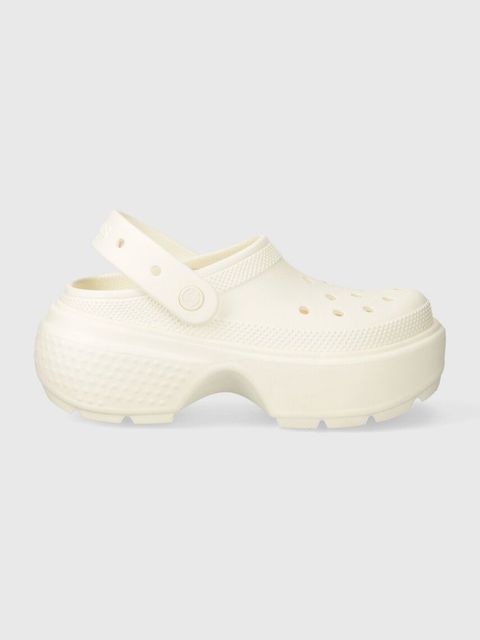 Crocs klapki Stomp Slide damskie kolor beżowy na platformie 209347.0WV - zdjęcie produktu nr 2
