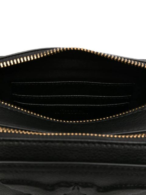 PINKO Carrie embossed-logo calf-leather cross-body bag - Black