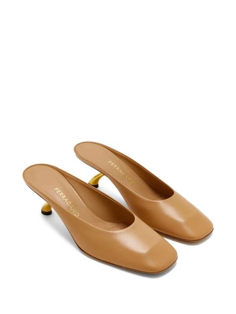 Ferragamo square-toe mules - Neutrals