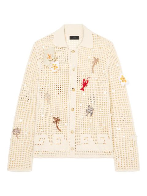 Alanui open-work embellished shirt - Neutrals