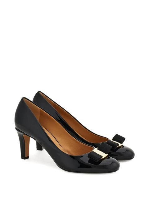 Ferragamo 70mm Vara bow-detail pumps - Black - zdjęcie produktu nr 2