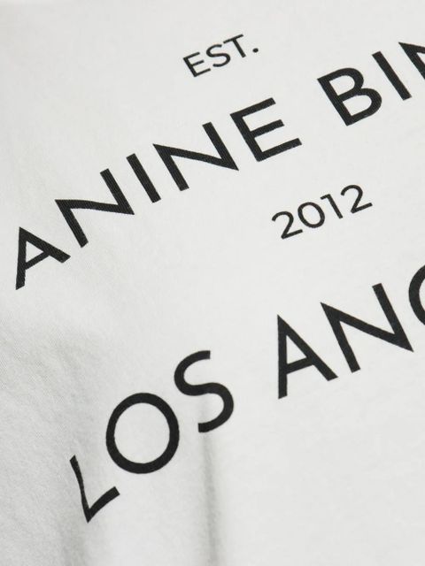 ANINE BING logo-print T-shirt - Neutrals