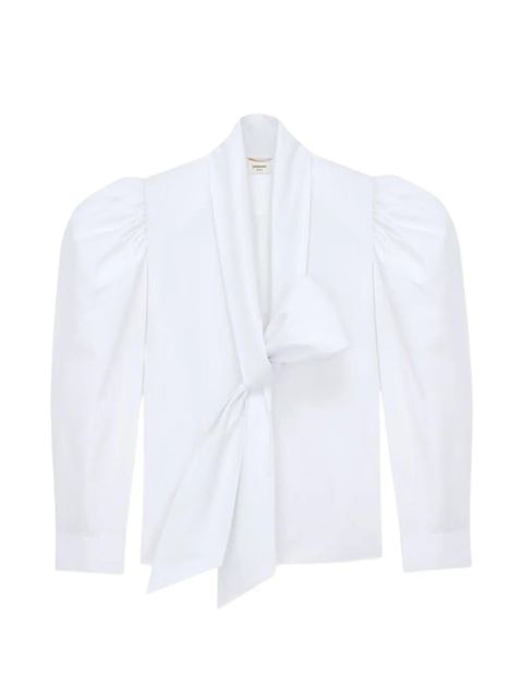 Saint Laurent ballon-sleeve blouse - White - zdjęcie produktu nr 1