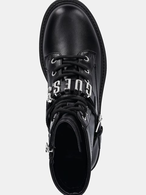 Guess workery YANZY damskie kolor czarny na płaskim obcasie FLTYNZ ELE10