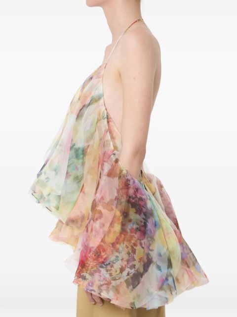 ZIMMERMANN Luna ruffled puff-sleeve blouse - Multicolour