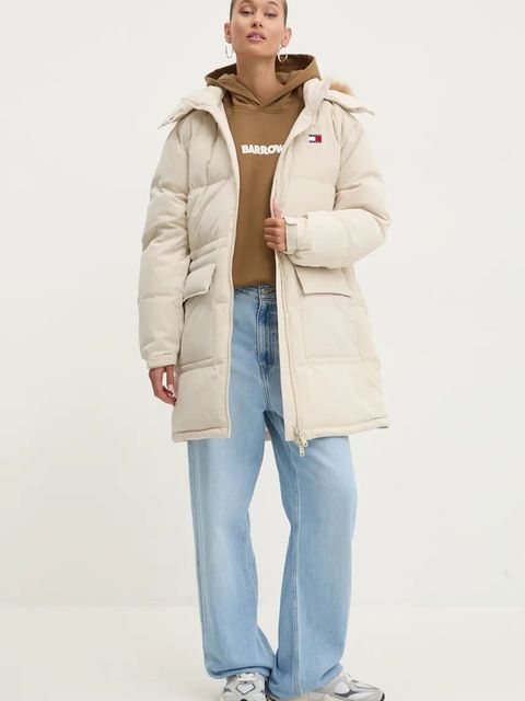 Tommy Jeans kurtka puchowa damska kolor beżowy zimowa DW0DW18821 - zdjęcie produktu nr 1