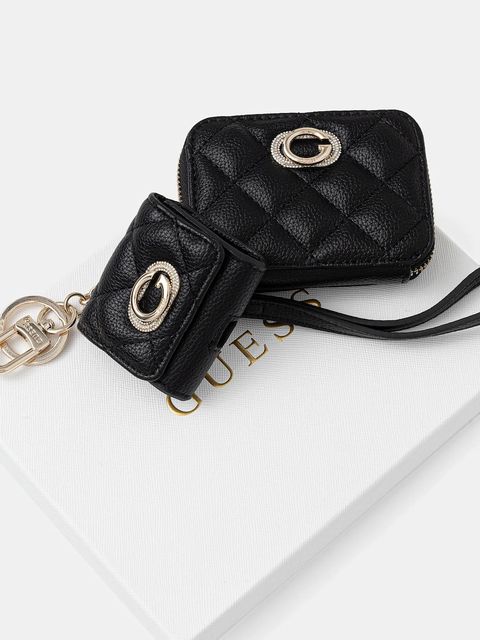 Guess portfel i etui na airpods 2-pack damski kolor czarny GFBOXW P5401