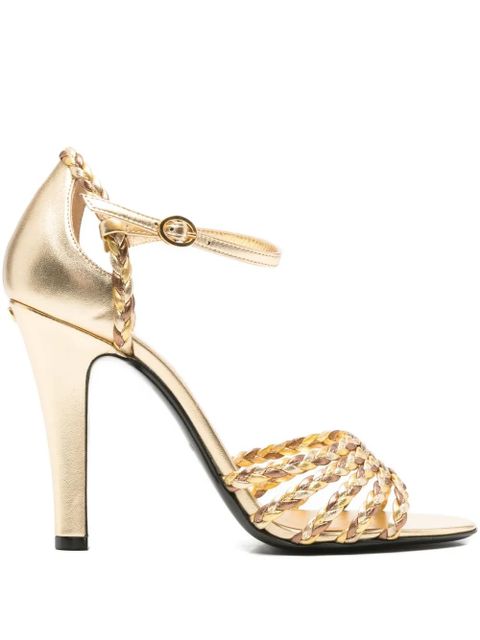 Valentino Garavani 100mm Hi Dolly braided sandals - Gold - zdjęcie produktu nr 1