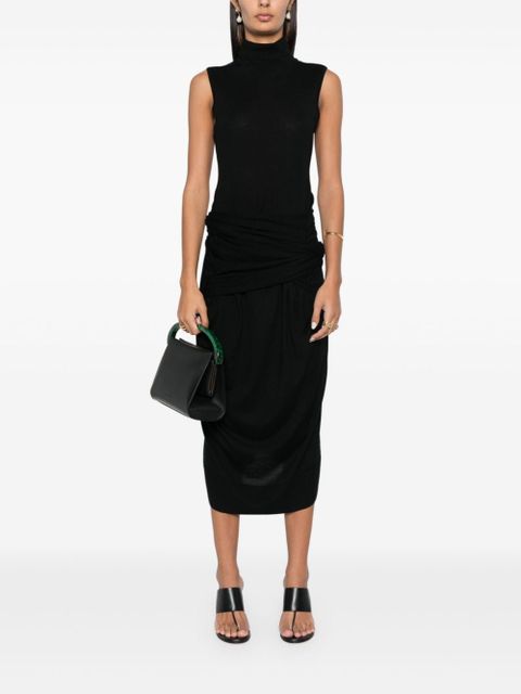 TOTEME draped midi dress - Black