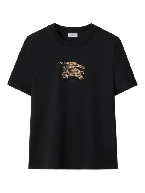 Burberry EKD Check cotton T-shirt - Black - zdjęcie produktu nr 1