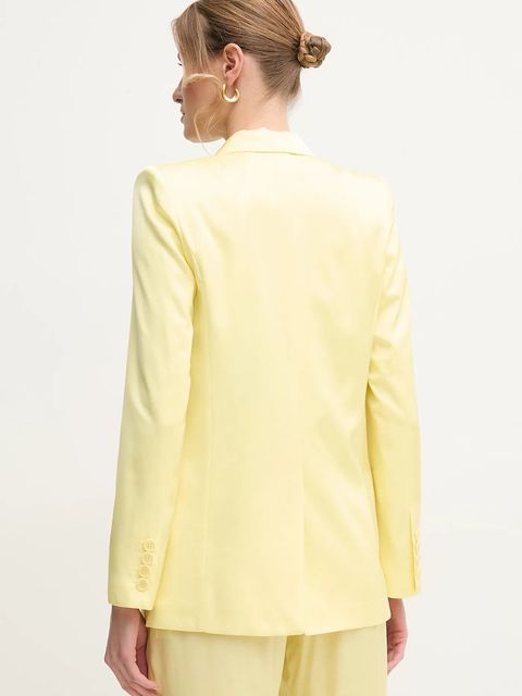 ERMANNO Firenze marynarka kolor żółty dwurzędowa gładka 56TI023EL1