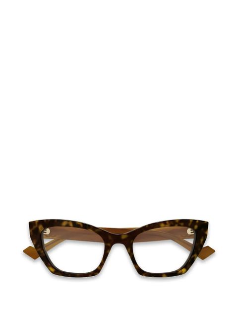 Gucci Eyewear cat-eye frame glasses - Brown - zdjęcie produktu nr 1