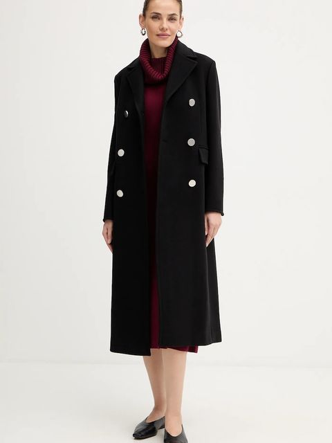 MAX&Co. płaszcz z dodatkiem wełny kolor czarny 2526016034200 - zdjęcie produktu nr 2