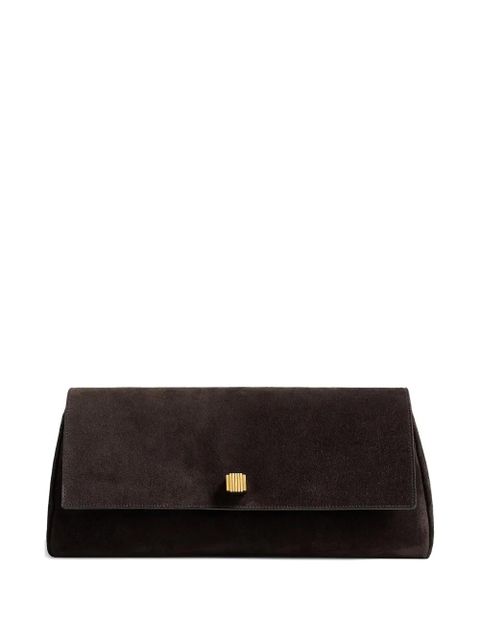 KHAITE Audrey suede clutch bag - Brown - zdjęcie produktu nr 1