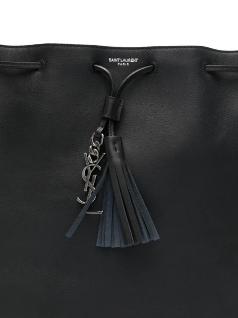 Saint Laurent medium Jean Flat tassel-charm shoulder bag - Black