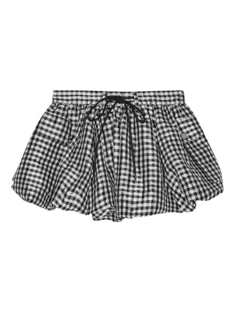 GANNI checked bubble skirt - Black - zdjęcie produktu nr 1