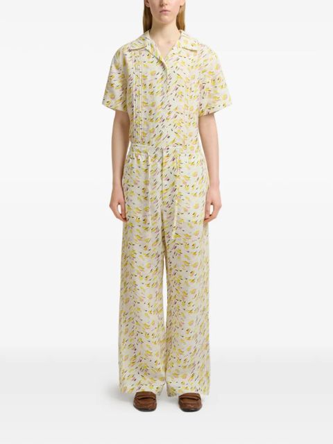 Marni abstract print drawstring palazzo pants - Neutrals - zdjęcie produktu nr 2