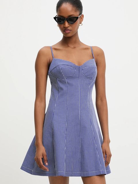 Answear.LAB sukienka bawełniana kolor granatowy mini rozkloszowana - zdjęcie produktu nr 1