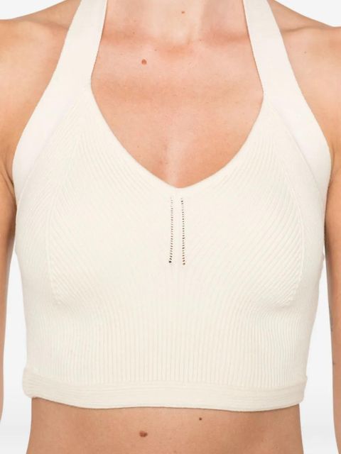 WARDROBE.NYC cotton halterneck top - Neutrals