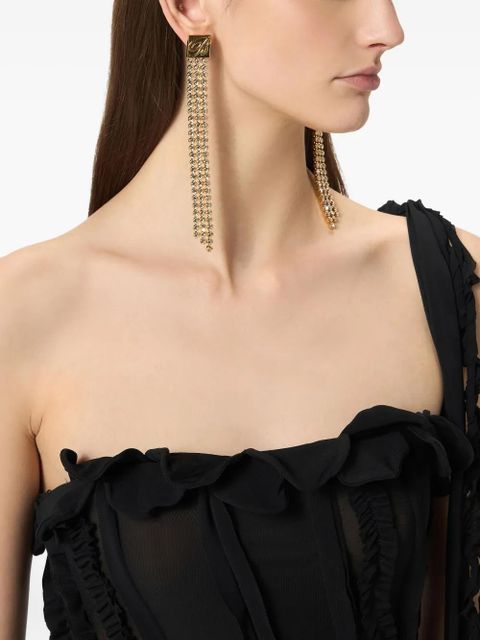 Blumarine crystal-embellished earrings - Gold - zdjęcie produktu nr 2
