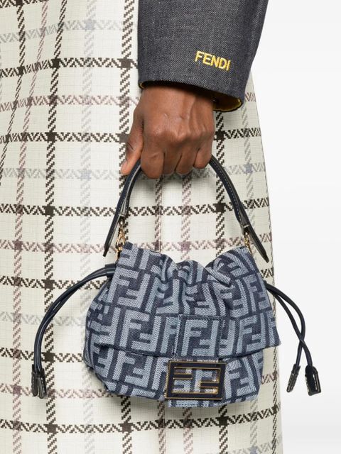 FENDI Mamma Baguette signature pattern clutch bag - Blue - zdjęcie produktu nr 2