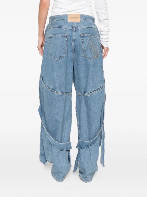 The Attico tie detail Jeans - Blue