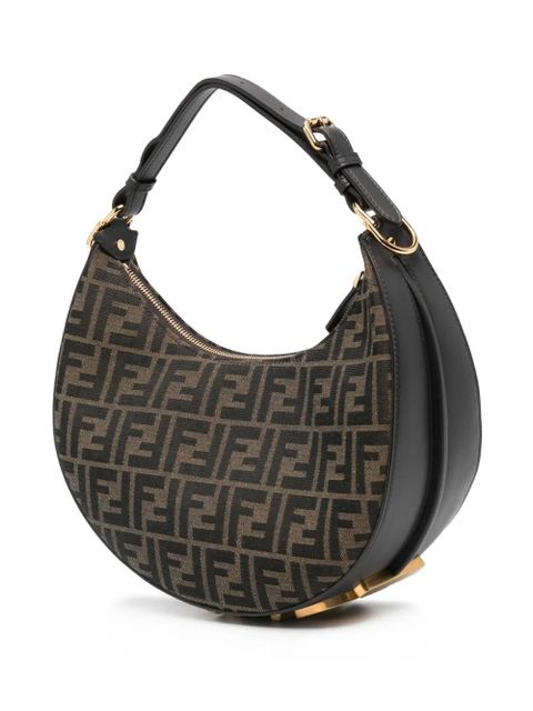 FENDI small Fendigraphy shoulder bag - Brown
