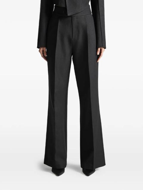 Manière De Voir Elsa button pleated trousers - Black