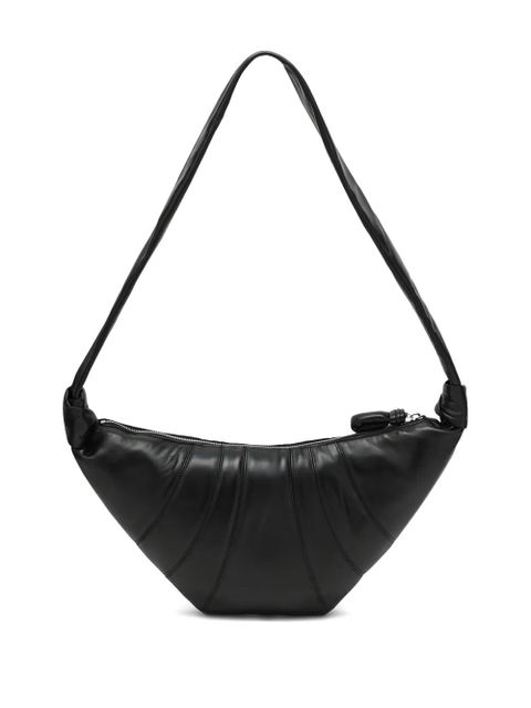 LEMAIRE medium Croissant leather shoulder bag - Black