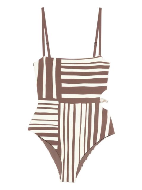 SIR. Linocut beaded swimsuit - Brown - zdjęcie produktu nr 1