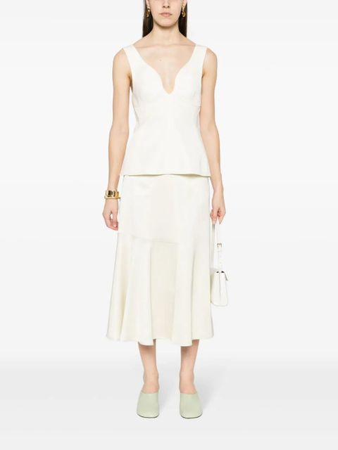 Jil Sander high-waisted panelled midi skirt - Neutrals