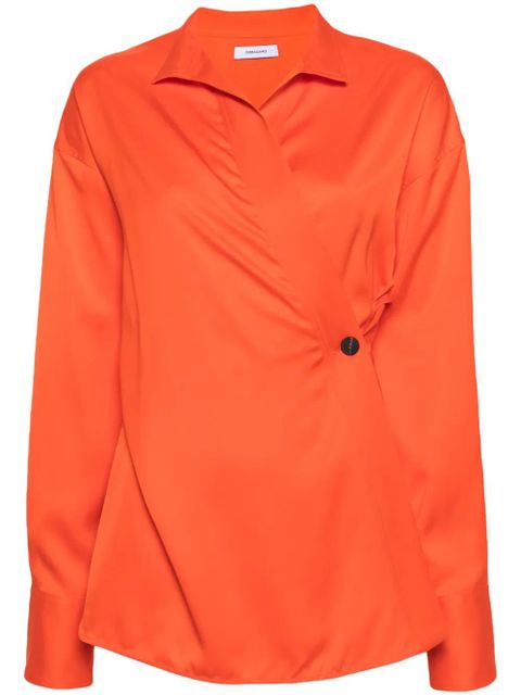 Ferragamo wrap-design blouse - Orange - zdjęcie produktu nr 1