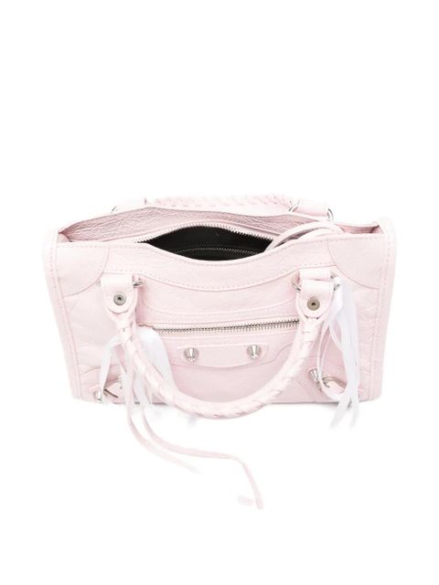Balenciaga Le City studded ribbons tote bag - Pink