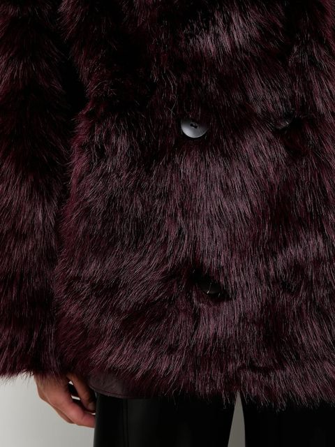 Answear.LAB płaszcz kolor bordowy