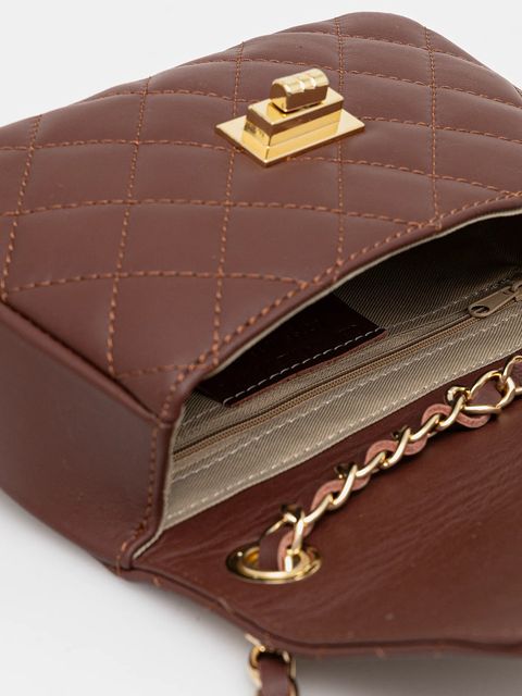 Answear.LAB torebka skórzana kolor brązowy