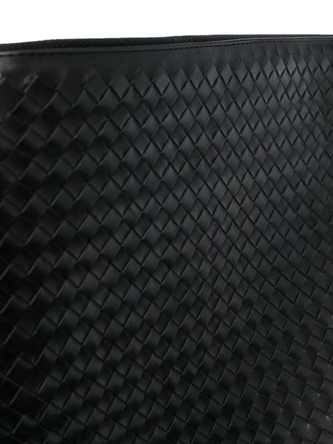 DRAGON DIFFUSION woven leather clutch bag - Black