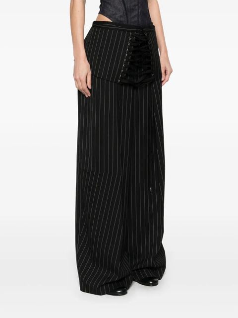 Jean Paul Gaultier pinstriped trousers - Black - zdjęcie produktu nr 2