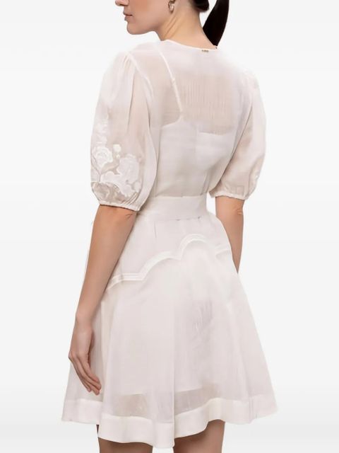 TWINSET embroidered belted mini dress - Neutrals - zdjęcie produktu nr 2