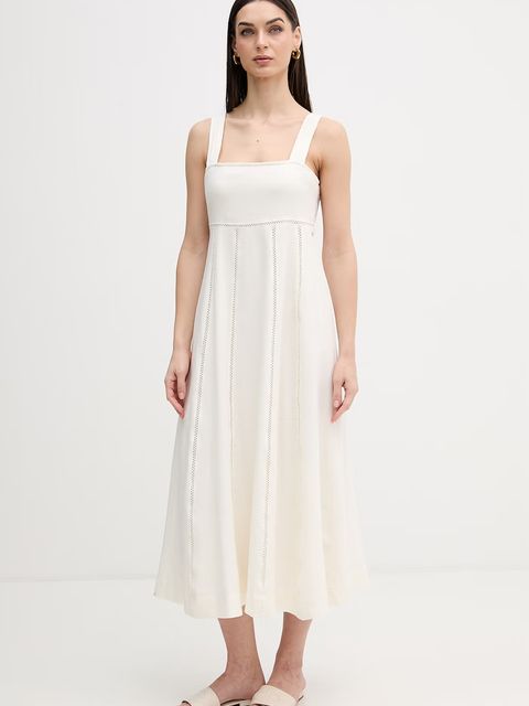 Dkny sukienka z dodatkiem lnu