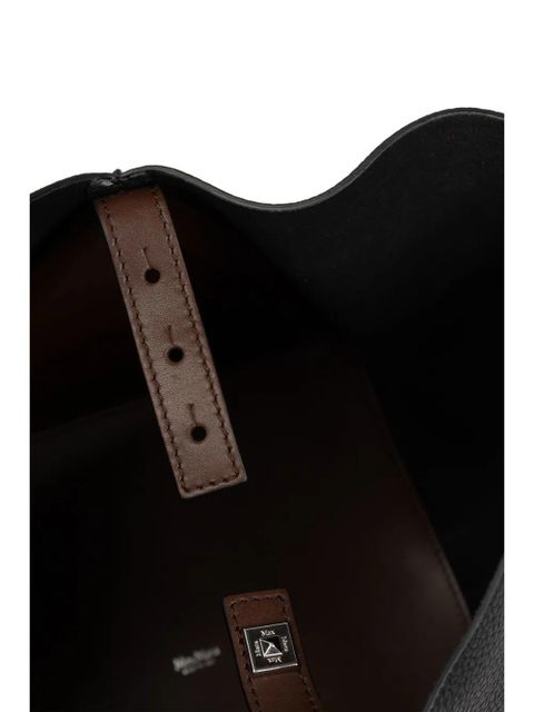 Max Mara medium two-tone leather bucket bag - Brown