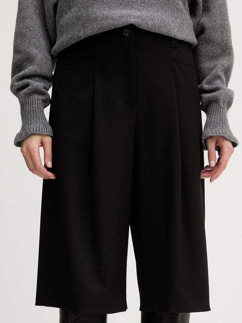 BOSS Orange szorty damskie kolor czarny gładkie high waist 50553602 - zdjęcie produktu nr 1